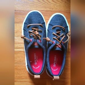 New Sperry Pier Wave LTT  Navy Top Sider Slip On Sneaker, Women's Size 6. 5